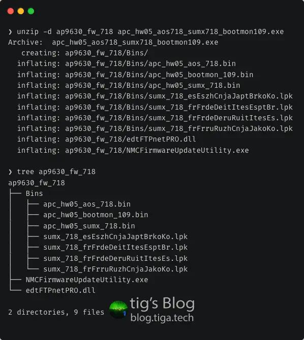 Extracting the firmware binaries